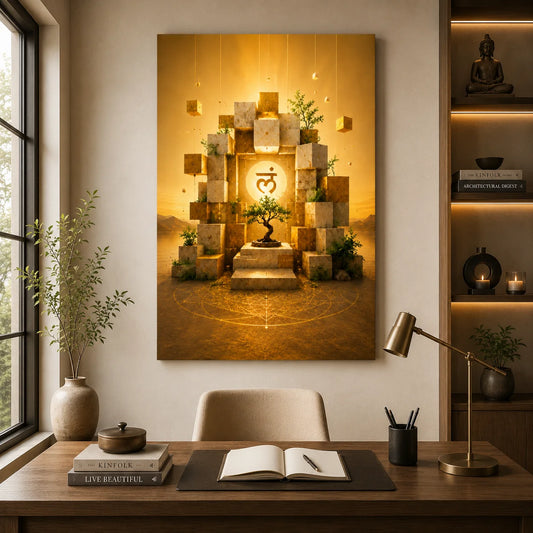 BRHMAGYAAN Earth Element Vastu Painting – (SE) Zone, Sacred Earth Energy, Stability & Prosperity Wall Art