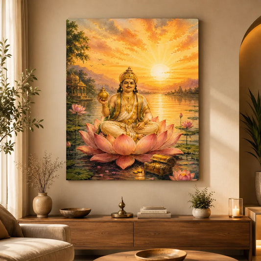 Brhmagyaan Kuber's Abundance – Divine Lord Kubera Painting for Wealth, Prosperity, Success & Positive Energy