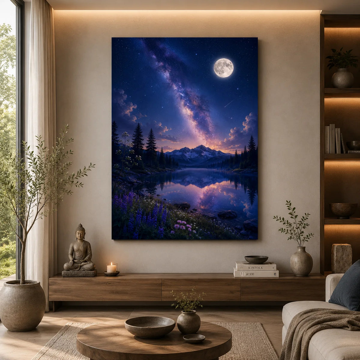 Brhmagyaan Cosmic Space – Mystical Abstract Space Painting for Expansion, Spirituality, Peace & Positive Energy
