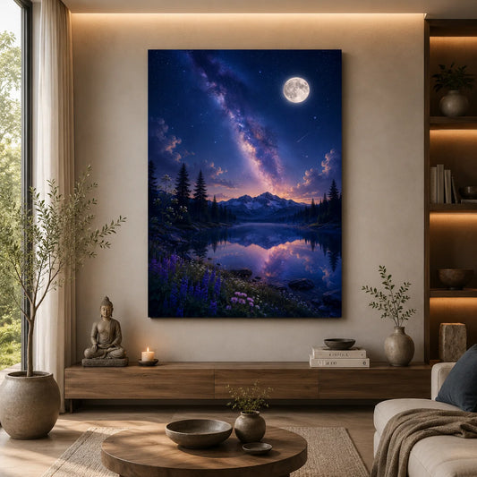 Brhmagyaan Cosmic Space – Mystical Abstract Space Painting for Centre (Brahmasthan) Zone, Expansion, Spirituality, Peace & Positive Energy